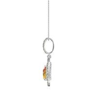Tear Drop Large Halo Necklace