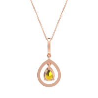 Tear Drop Large Halo Necklace