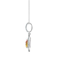 Tear Drop Large Halo Necklace
