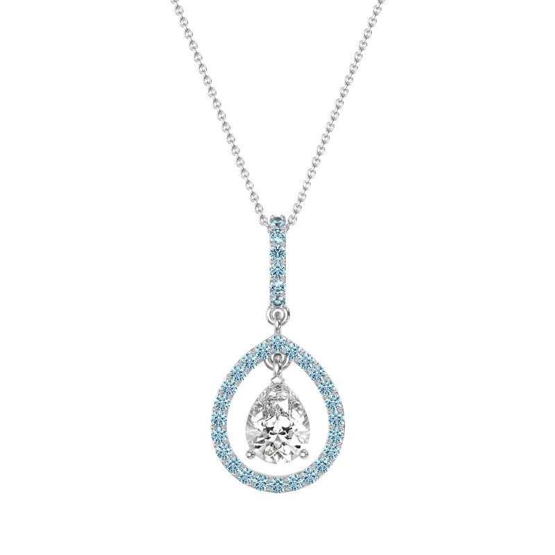 Tear Drop Large Halo Necklace