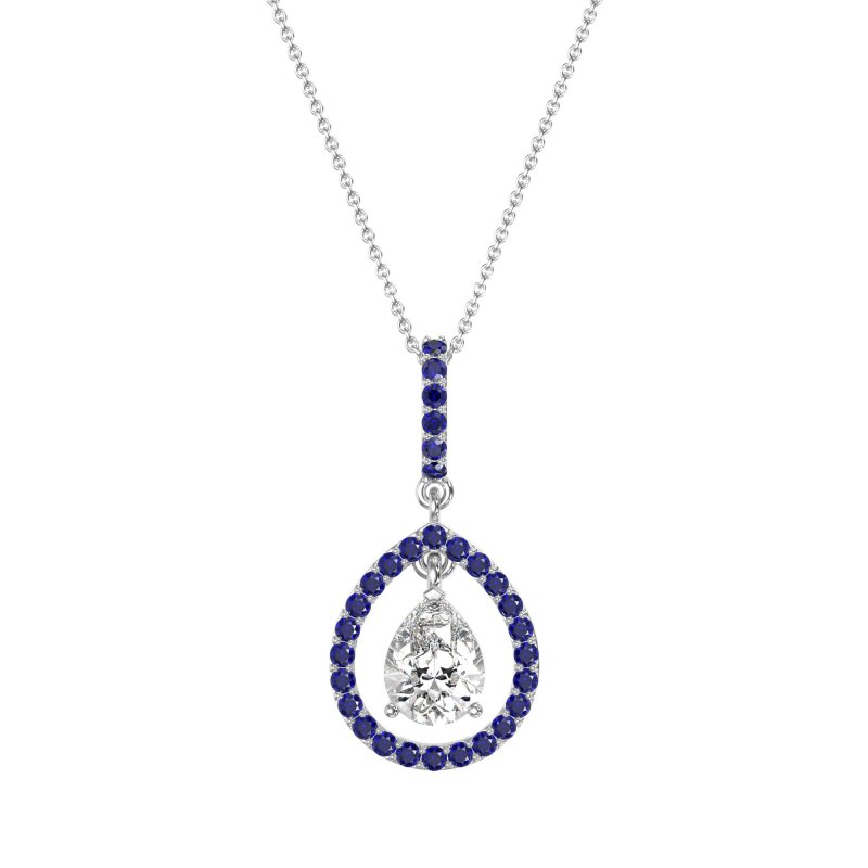Tear Drop Large Halo Necklace