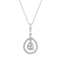 Tear Drop Large Halo Necklace