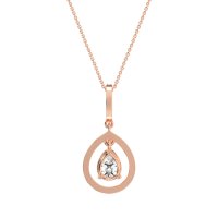 Tear Drop Large Halo Necklace