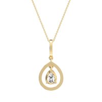 Tear Drop Large Halo Necklace