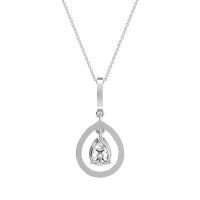 Tear Drop Large Halo Necklace