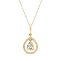 Tear Drop Large Halo Necklace