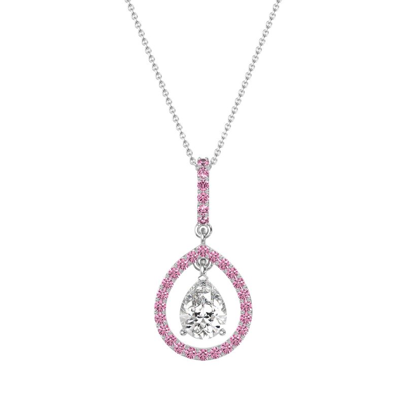 Tear Drop Large Halo Necklace