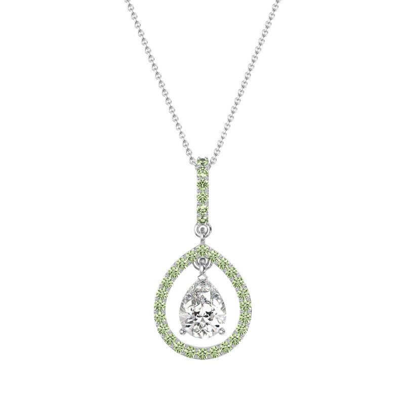 Tear Drop Large Halo Necklace
