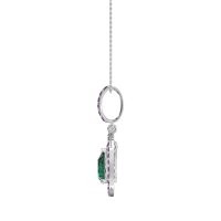 Tear Drop Large Halo Necklace