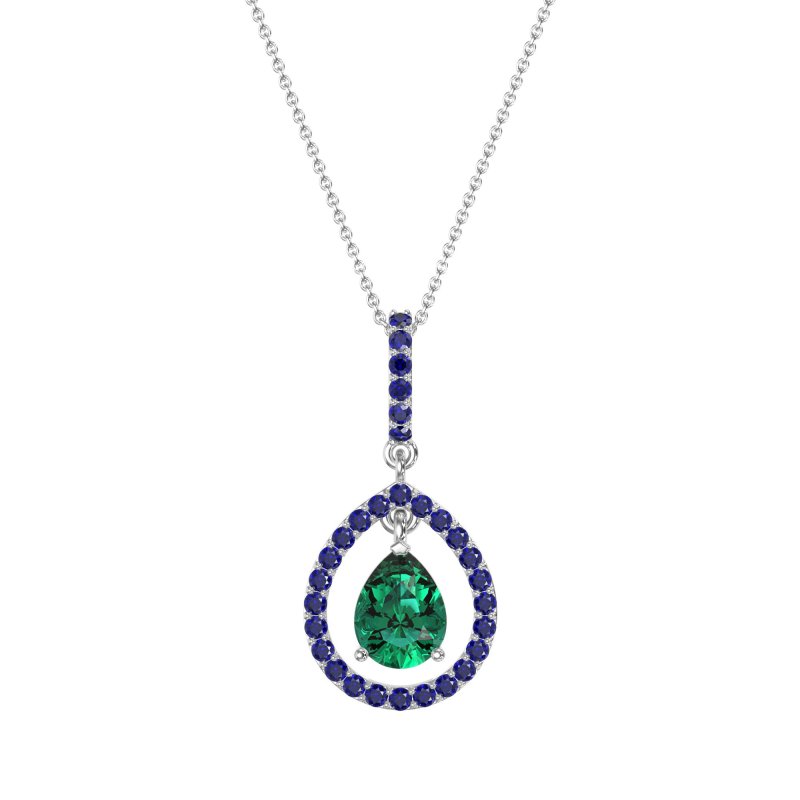 Tear Drop Large Halo Necklace
