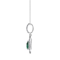 Tear Drop Large Halo Necklace