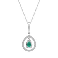 Tear Drop Large Halo Necklace