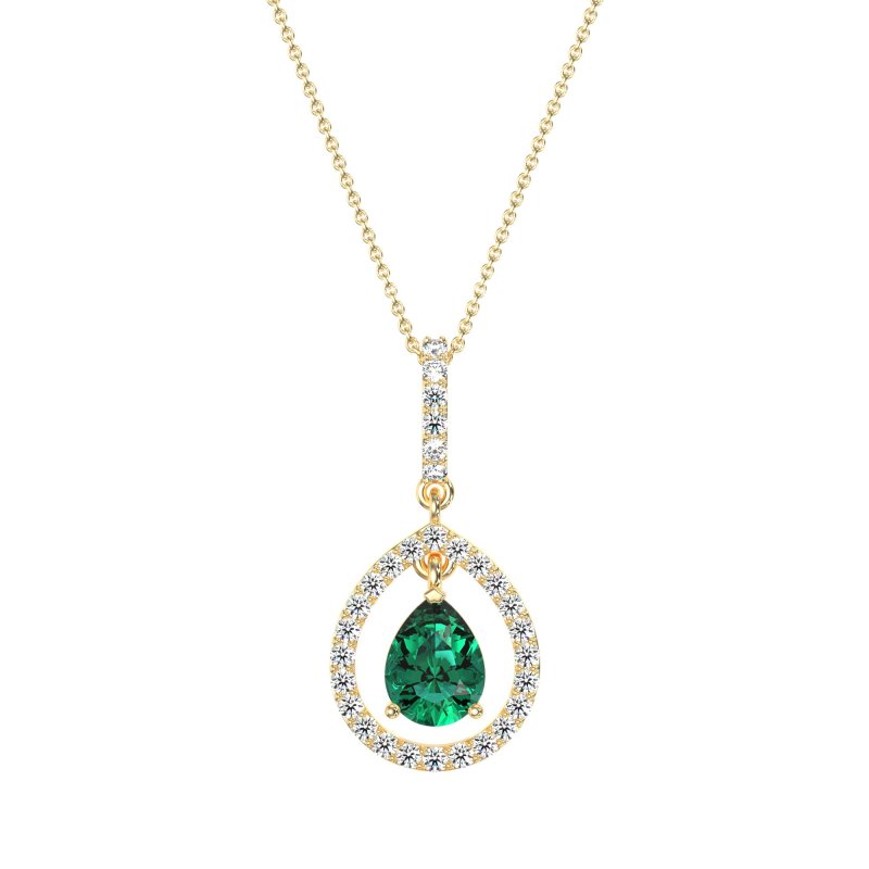 Tear Drop Large Halo Necklace