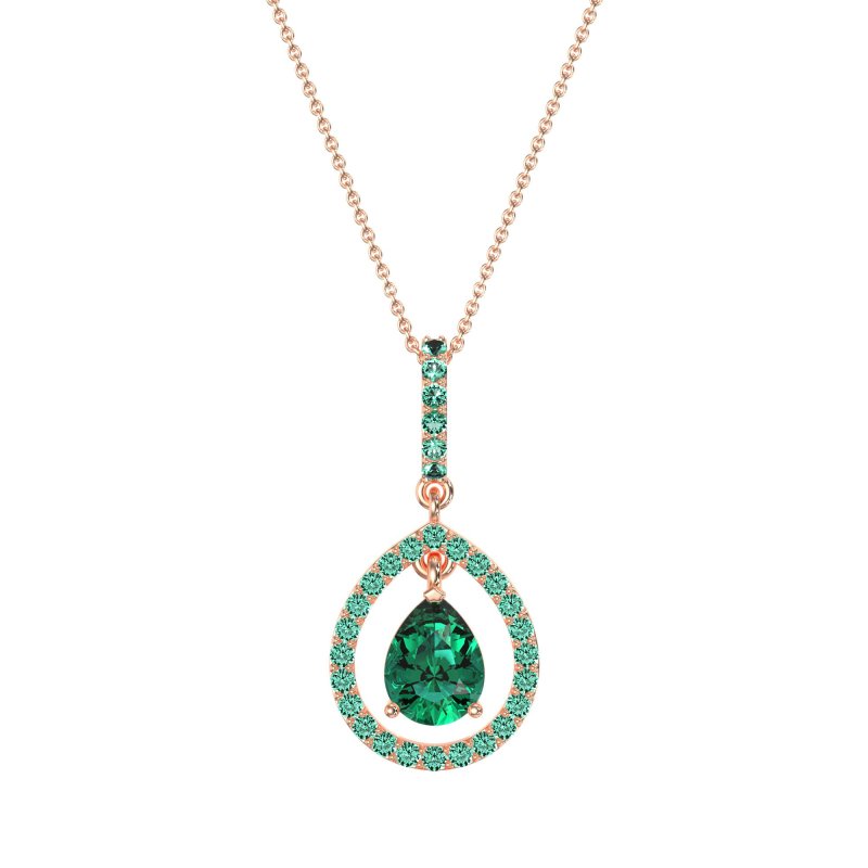 Tear Drop Large Halo Necklace