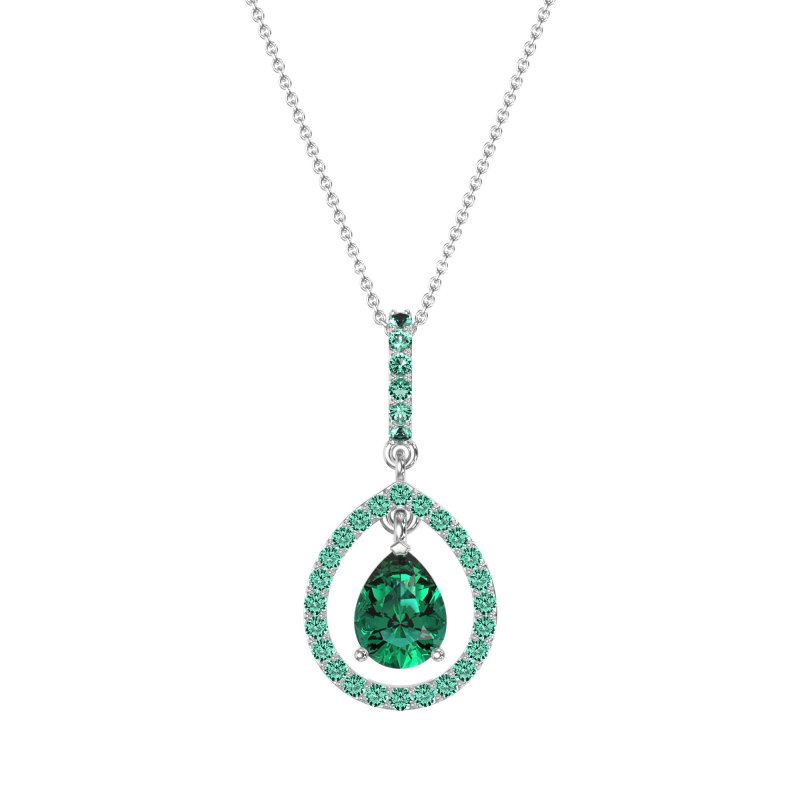 Tear Drop Large Halo Necklace