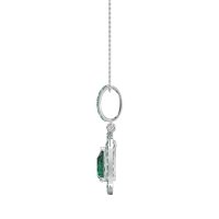 Tear Drop Large Halo Necklace