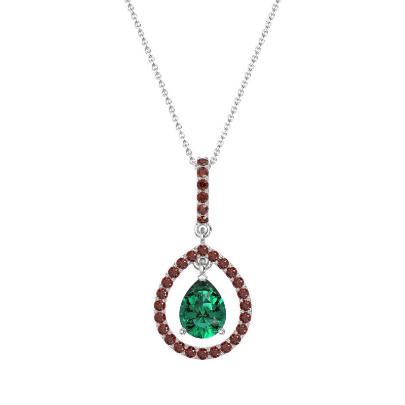 Tear Drop Large Halo Necklace