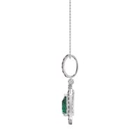 Tear Drop Large Halo Necklace