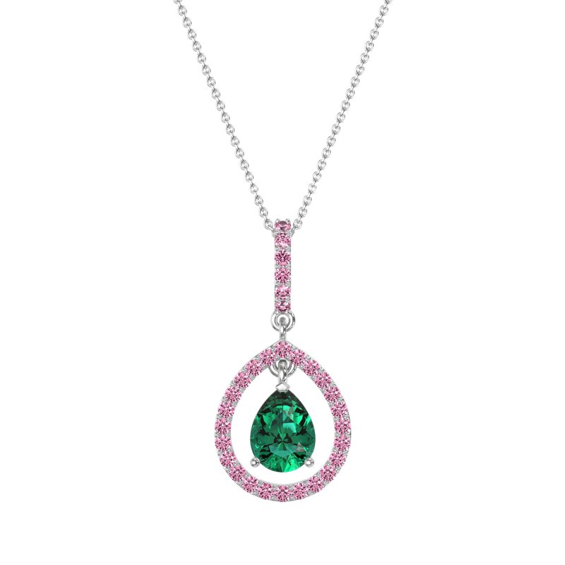 Tear Drop Large Halo Necklace