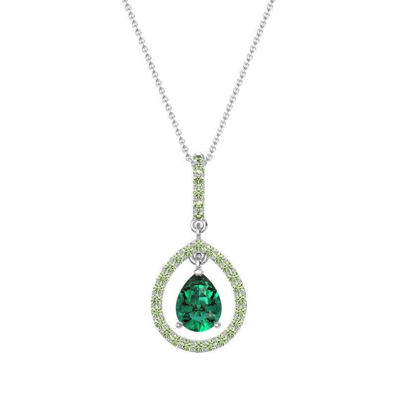Tear Drop Large Halo Necklace