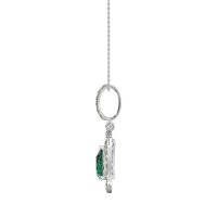 Tear Drop Large Halo Necklace