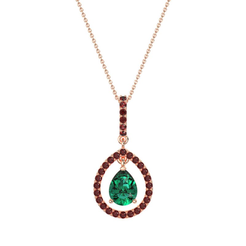 Tear Drop Large Halo Necklace