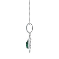 Tear Drop Large Halo Necklace