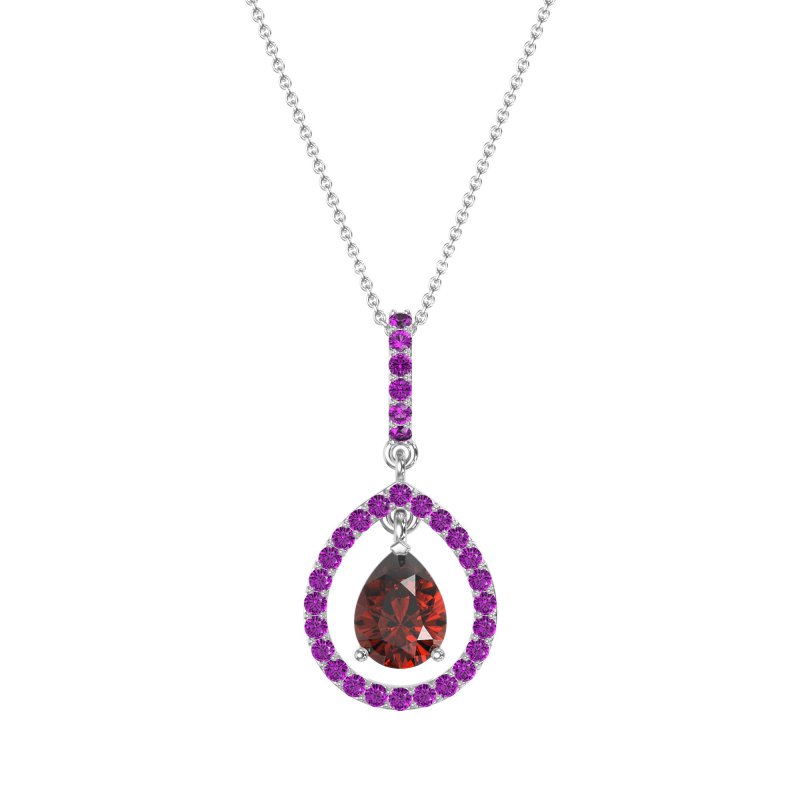 Tear Drop Large Halo Necklace
