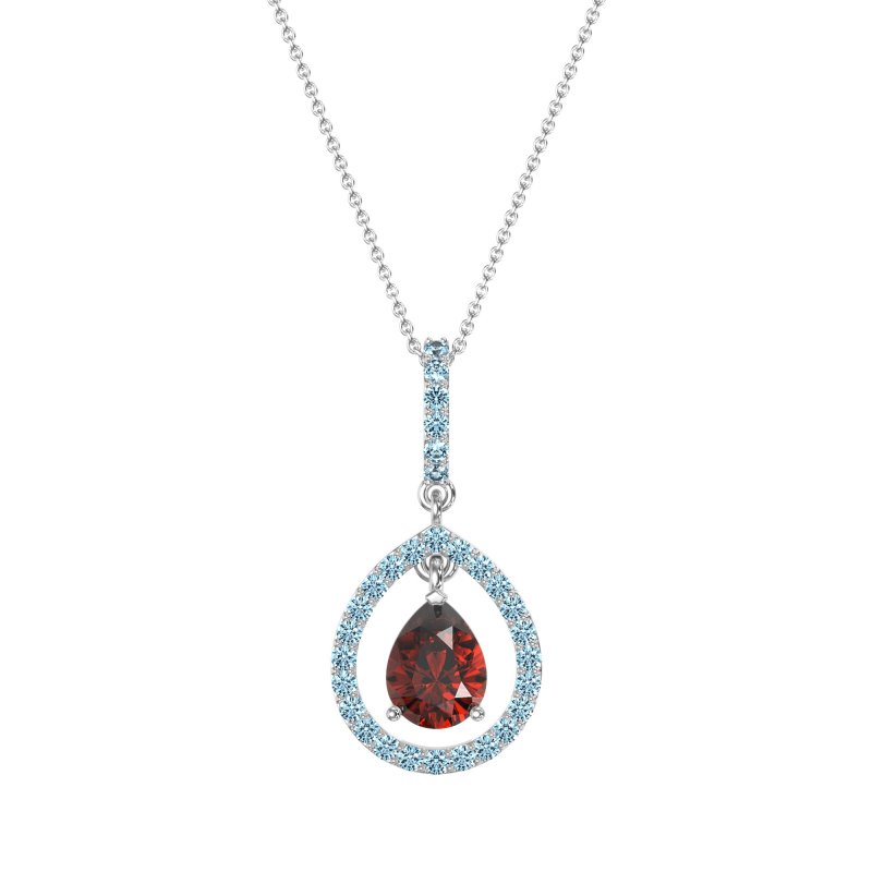 Tear Drop Large Halo Necklace