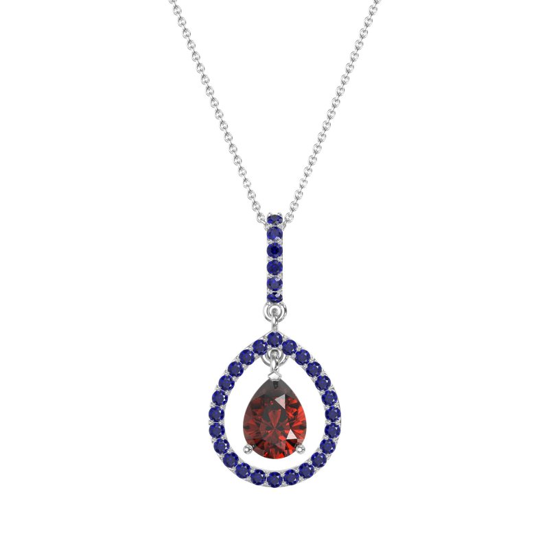 Tear Drop Large Halo Necklace