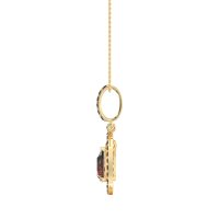 Tear Drop Large Halo Necklace