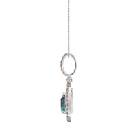 Tear Drop Large Halo Necklace