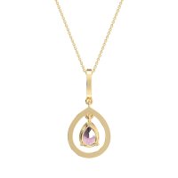 Tear Drop Large Halo Necklace