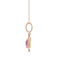 Tear Drop Large Halo Necklace