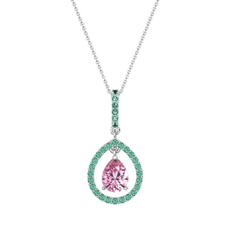 Tear Drop Large Halo Necklace