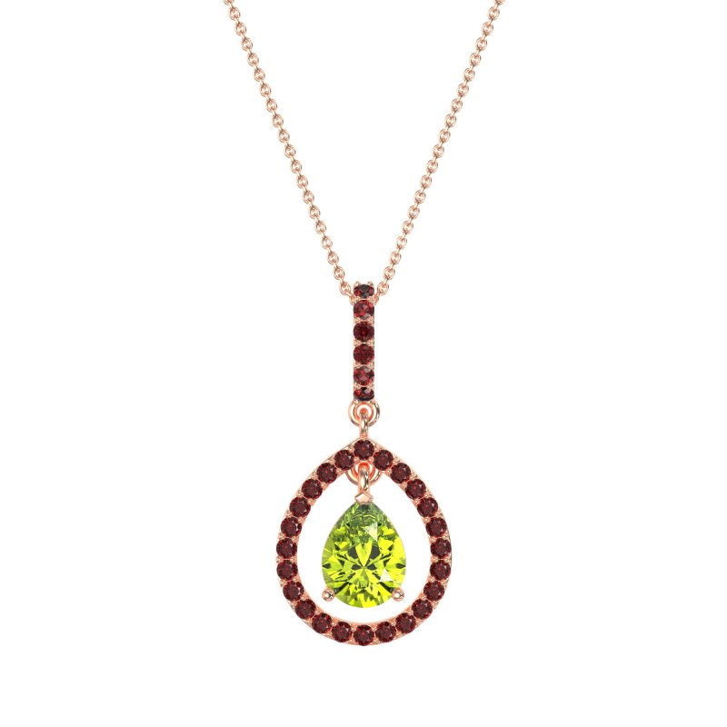 Tear Drop Large Halo Necklace