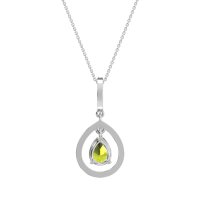 Tear Drop Large Halo Necklace