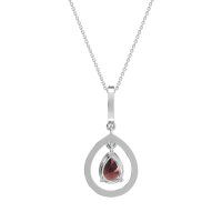 Tear Drop Large Halo Necklace