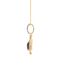Tear Drop Large Halo Necklace