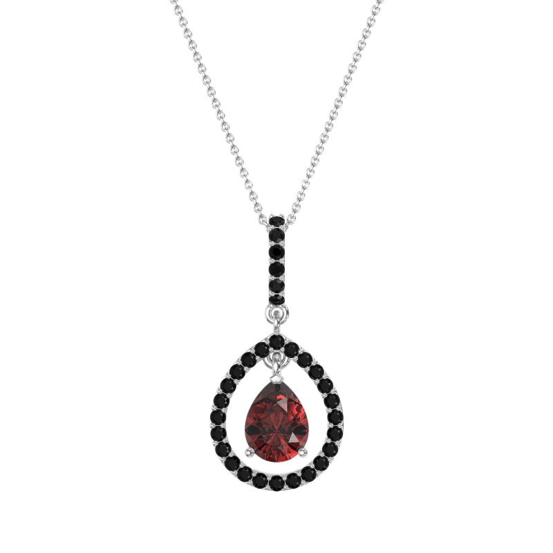 Tear Drop Large Halo Necklace