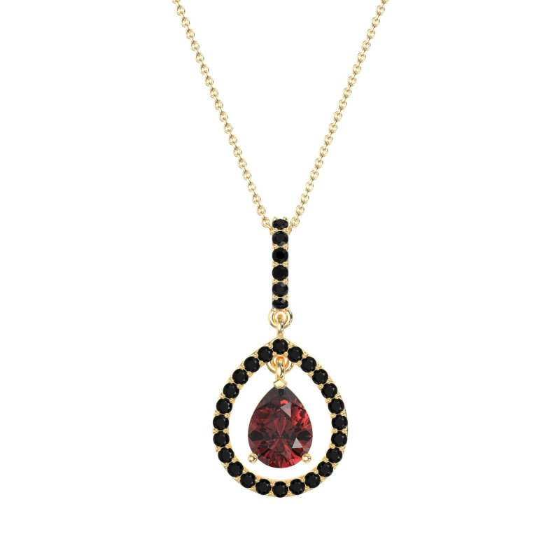 Tear Drop Large Halo Necklace