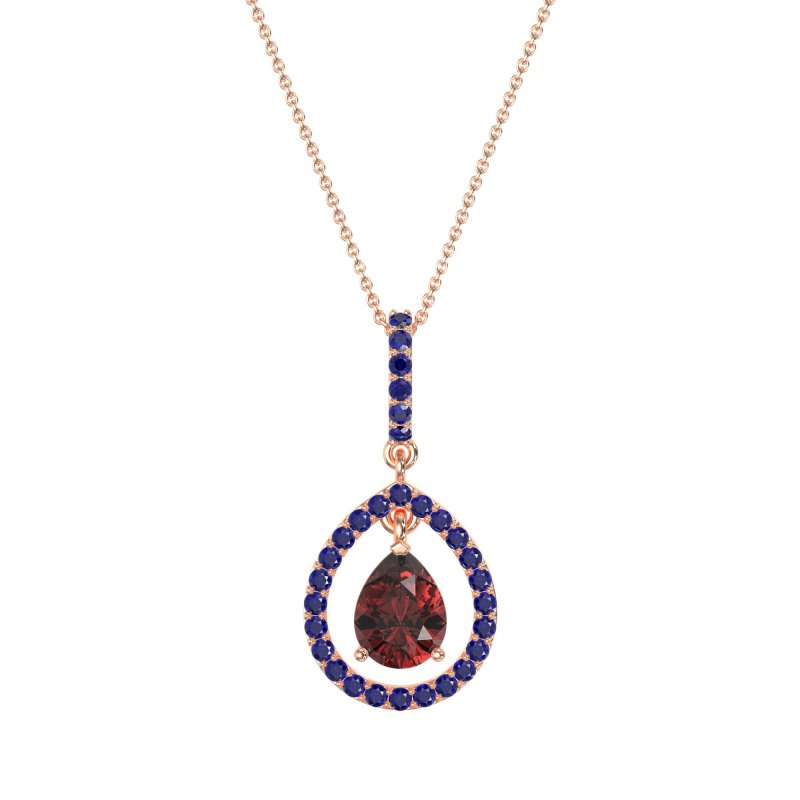 Tear Drop Large Halo Necklace