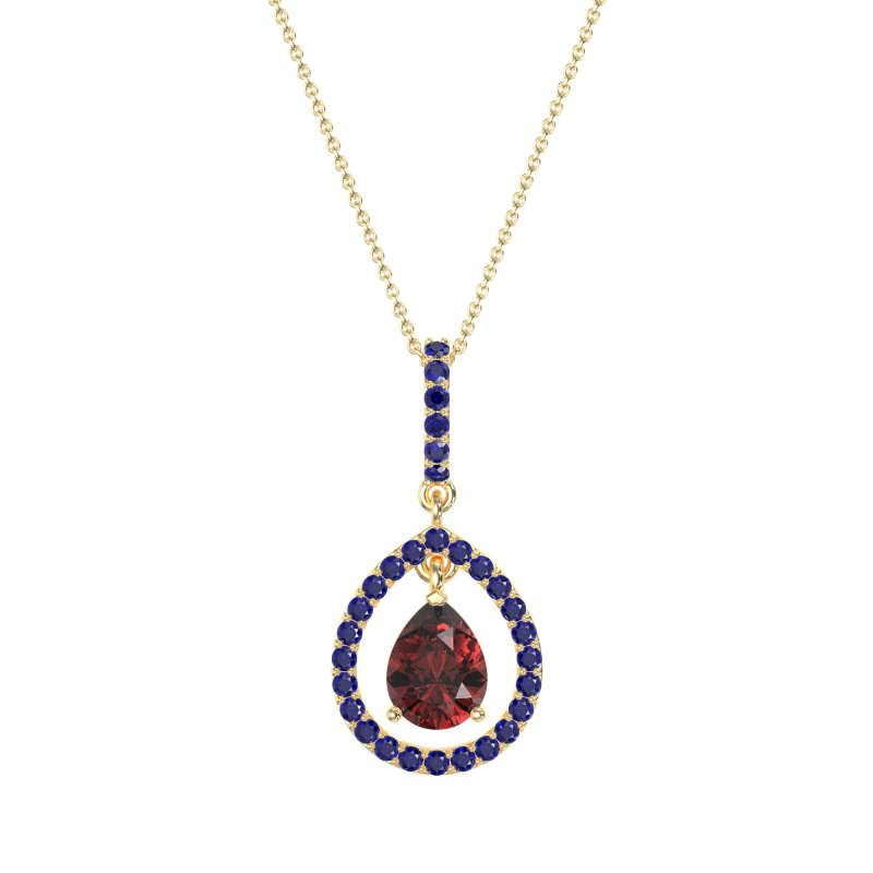 Tear Drop Large Halo Necklace