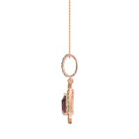 Tear Drop Large Halo Necklace