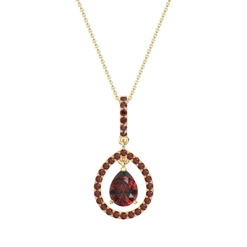 Tear Drop Large Halo Necklace