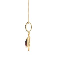 Tear Drop Large Halo Necklace