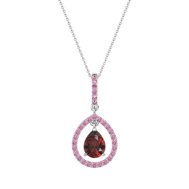 Tear Drop Large Halo Necklace