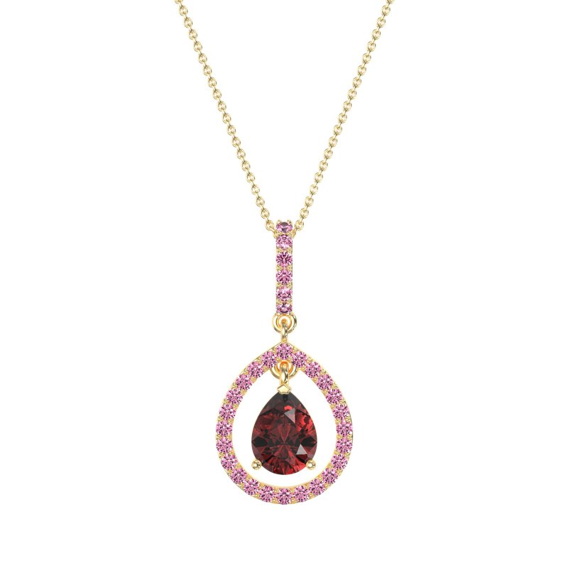 Tear Drop Large Halo Necklace