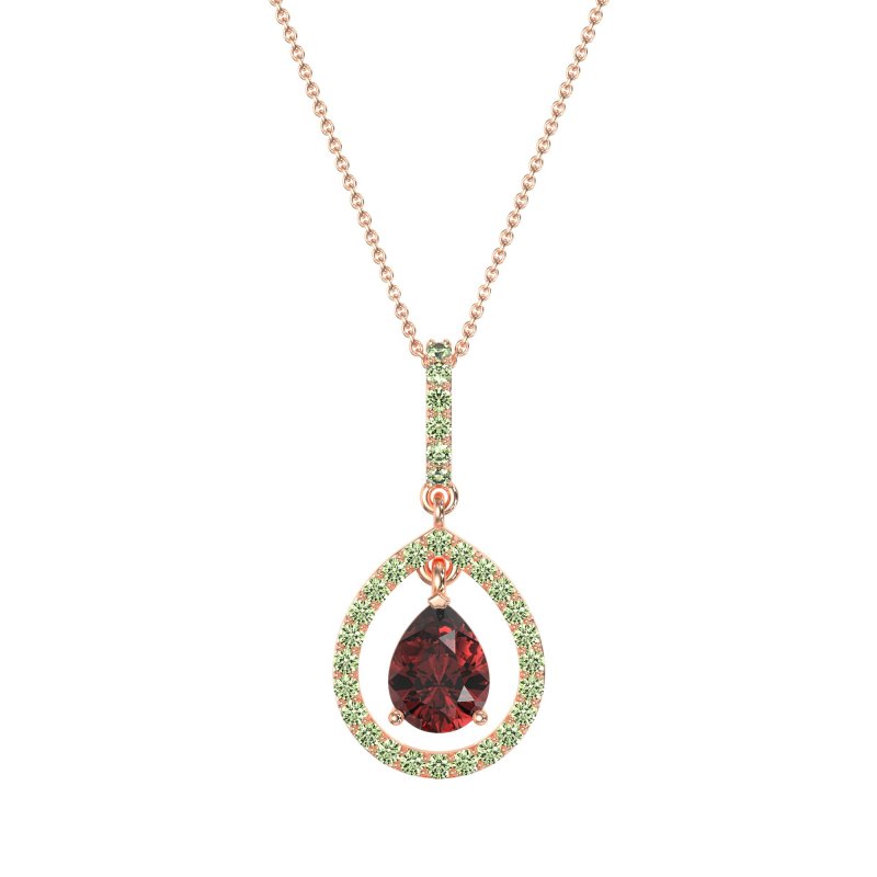 Tear Drop Large Halo Necklace