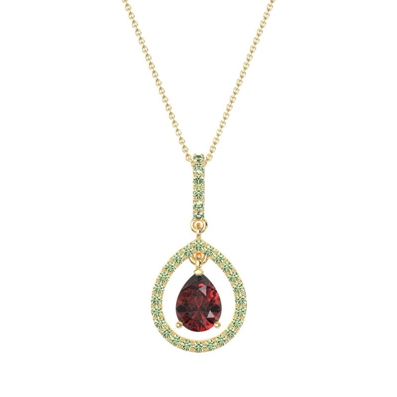 Tear Drop Large Halo Necklace